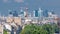 Panorama of Paris timelapse. View from Arab World Institute Institut du Monde Arabe building. France.