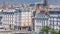 Panorama of Paris timelapse. View from Arab World Institute Institut du Monde Arabe building. France.