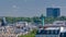 Panorama of Paris timelapse. View from Arab World Institute Institut du Monde Arabe building. France.