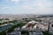 Panorama of Paris view on Champ de Mars from the Eiffel Tower .