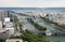 Panorama of Paris. View from Eiffel tower