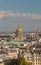 The panorama of parisian houses and cathedral Saint Louis, Paris