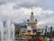 Panorama of the Park fountains in Moscow