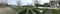 Panorama of the park in front of German Chancellery, Berlin