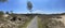 Panorama from a path through Drents-Friese Wold National Park in Friesland