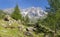 The panorama of peaks Punta Gnifetti or Signalkuppe, Parrotspitze, Ludwigshohe, Piramide Vincent - Valsesia valley