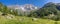 The panorama of peaks Punta Gnifetti or Signalkuppe, Parrotspitze, Ludwigshohe, Piramide Vincent - Valsesia valley