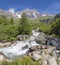 The panorama of peaks Punta Gnifetti or Signalkuppe, Parrotspitze, Ludwigshohe - Valsesia valley