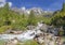 The panorama of peaks Punta Gnifetti or Signalkuppe, Parrotspitze, Ludwigshohe - Valsesia valley