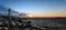 Panorama of Peggys Cove\'s Lighthouse after Sunset