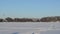 Panorama people ice sail surf kiteboard frozen lake winter