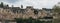 Panorama of people walking over Bock Casemates in Luxembourg City, Luxembourg