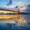 Panorama of Philadelphia skyline, Ben Franklin Bridge and Penn\'s