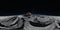 Panorama of Phobos with the red planet Mars in the background, environment HDRI map. Equirectangular projection