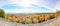 Panorama photo with views of forest and landscape in autumn shades from Morschieder Burr, Germany