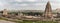 Panorama photo of Virupaksha temple, Hampi, Karnataka, India