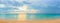 Panorama photos  of Surin Beach at sunset in Thailand