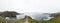 Panorama picture of Kerry Cliffs Portmagee in southern west Ireland