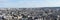 Panorama picture overview of the sea of â€‹â€‹houses of Paris, urban life in a narrow space, view to the east