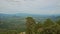 Panorama of Picturesque Valley among Green Hills