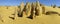 Panorama of Pinnacles Desert, Nambung National Park, West Australia