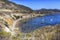 Panorama of Pirates Cove beach , California, USA