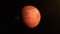 Panorama of the planet Mars, an incredible view of the red planet in 4K. The satellite that flies to Mars.