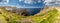 Panorama of Pointe du Pen-Hir with World War Two monument to the