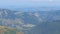 Panorama of the Polish Tatra Mountains in summer from the top of Mount Volowiec