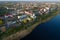 Panorama of Polotsk aerial survey. Belarus