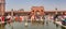 Panorama of the pond at the Jama Masjid mosque in New Delhi