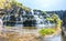 Panorama Pongour Waterfall in sunshine