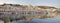Panorama on Ponza harbour at the sunrise. Italy