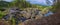 Panorama Poor porog, threshold, on the river Suna Karelia, Russian