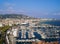 Panorama of the port of Cannes