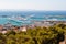 Panorama of the port with cruise liners in Palma de Mallorca