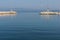 Panorama of Port of Skala Sotiros, Thassos island, Greece