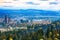 Panorama of Portland from Macleay Park, Oregon,USA