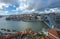 Panorama of Porto with Luis I Bridge, Portugal