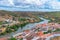 Panorama of Portuguesse town Mertola