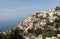 Panorama of Positano with houses climbing up the hill, Campania,