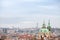 Panorama of Prague, Czech Republic, seen from above, during an autumn cloudy afternoon.