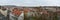 Panorama of Prague from the hill of Vysehrad.