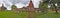 Panorama of Principal Chedi of Wat Maheyong temple in Ayutthaya