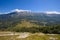 Panorama in the province of L\\\'Aquila in Italy with Monte Amaro massif and Passo San Leonardo.