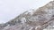 Panorama Provo Canyon mountain with steep rugged slopes dusted with snow in winter