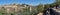 Panorama of Puente de San Martin bridge in Toledo, Spain