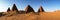 Panorama of Pyramids near Jebel Barkal mountain, Karima Nubia Sudan