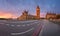 Panorama of Queen Elizabeth Clock Tower and Westminster Palace