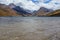 Panorama of Querococha lake on the peruvian Cordillera